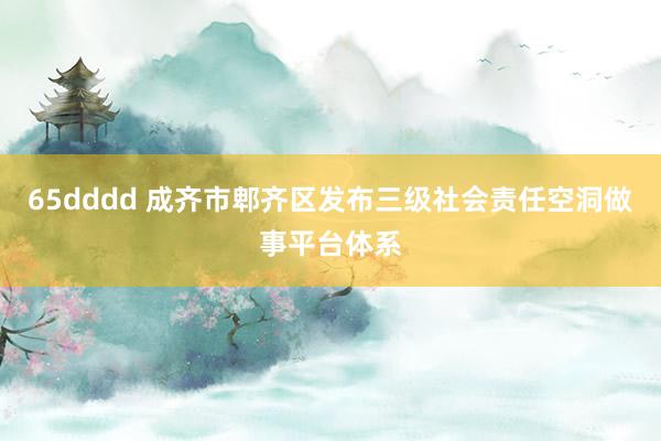 65dddd 成齐市郫齐区发布三级社会责任空洞做事平台体系